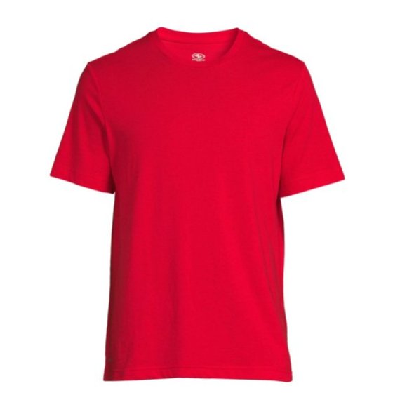 Mens Solid RED Active‎ T-Shirt ATHLETIC WORKS Short Sleeve Tri Blend - Picture 5 of 13